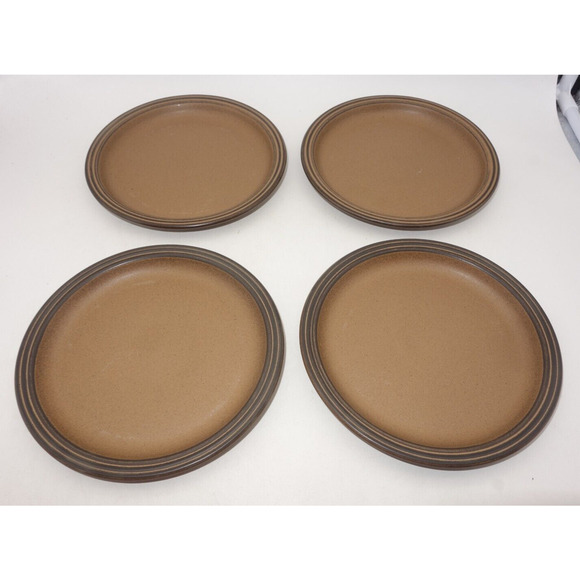 Set of 4 Hall Denby Artisan Stoneware Cimarron Salad Appetizer Plates 7.5" - Picture 1 of 5